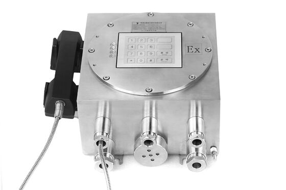 kopen Industriële explosieveilige telefoon met roestvrijstalen behuizing, sterke ruisonderdrukking en IP66-bescherming online vervaardiging