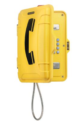 Zware industriële weerbestendige telefoon met 3W zoemer, sterke ruisonderdrukking en -40ºC ~ +70ºC temperatuurbereik